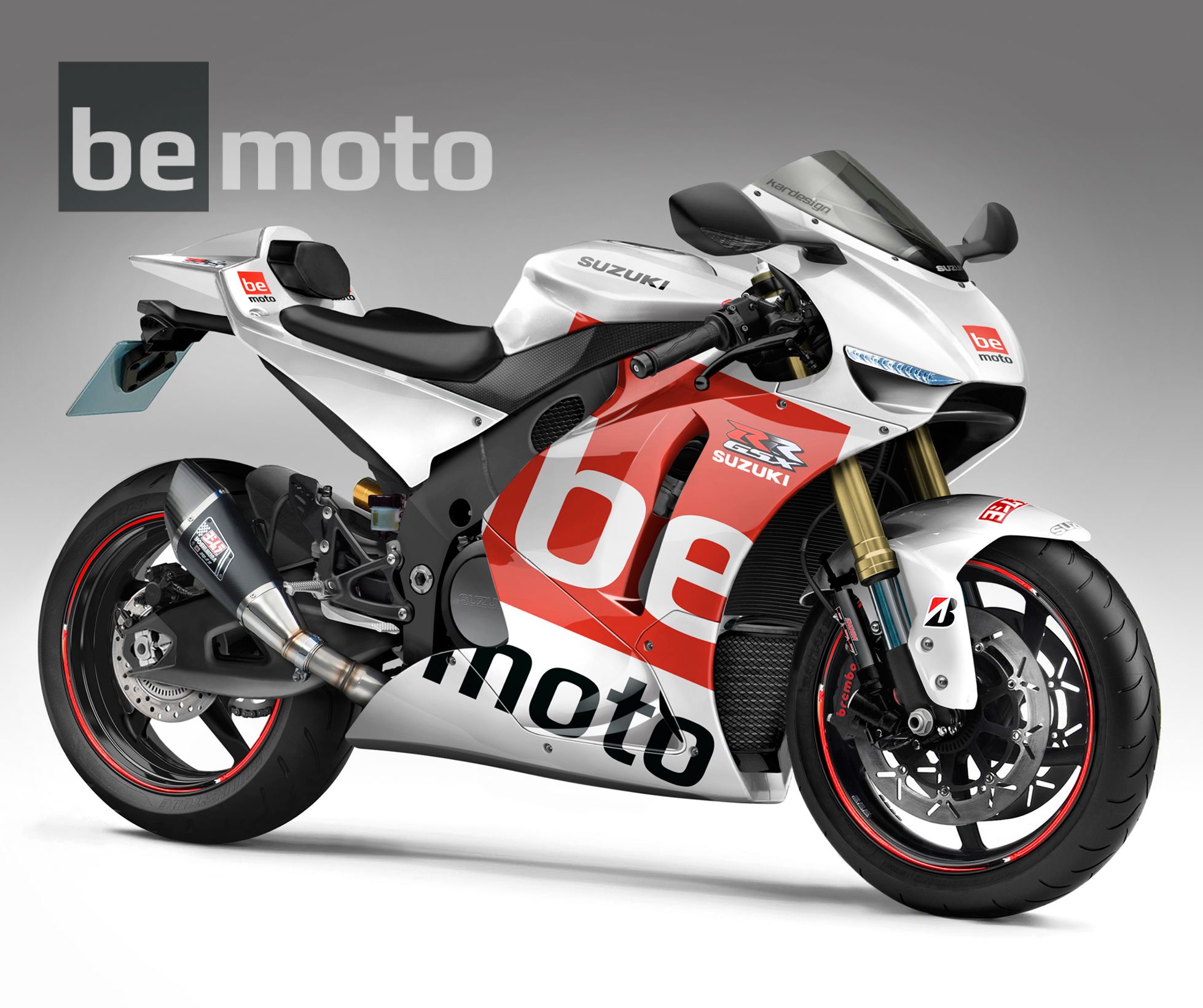 Suzuki GSX-R1000 BeMoto Concept Bike in White