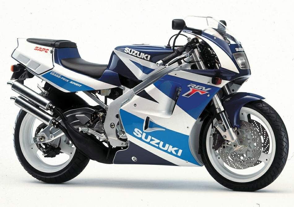 Suzuki RGV250 in blue and white