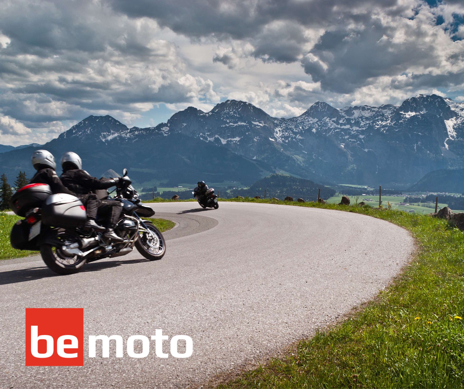 Motorcycles touring around Europe