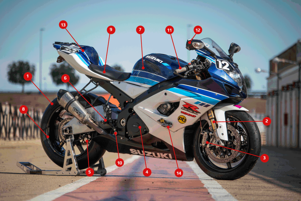 Track Bike Modifications Illustration