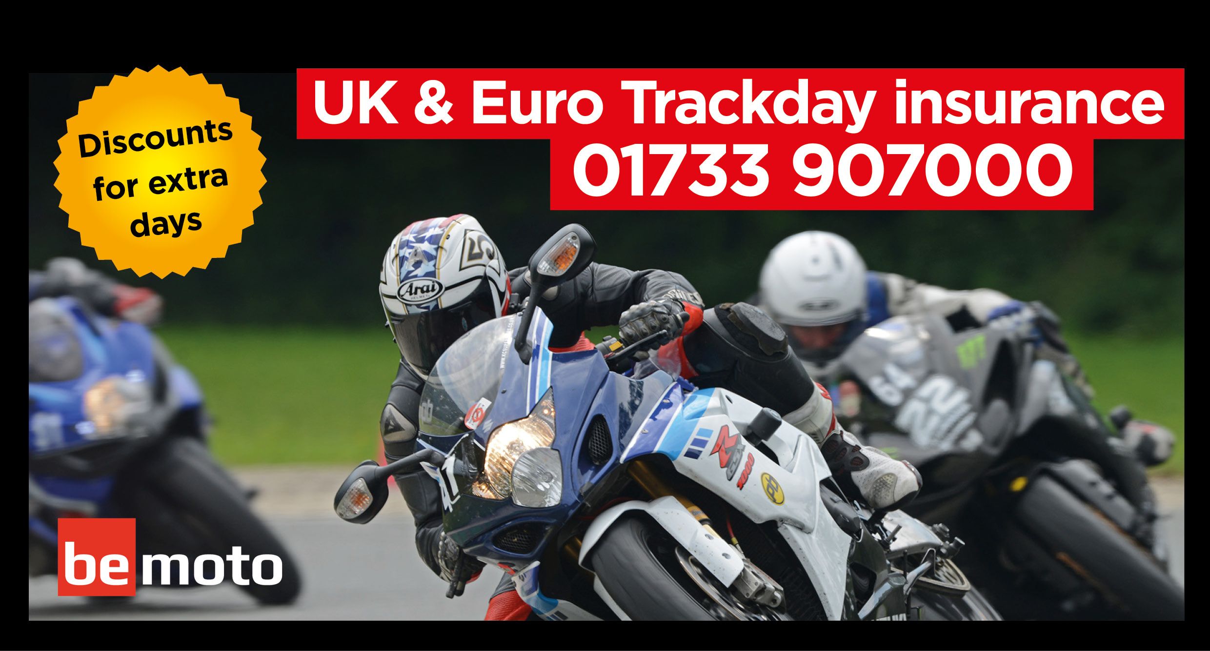 Motorcycle trackday insurance for UK and EU circuits