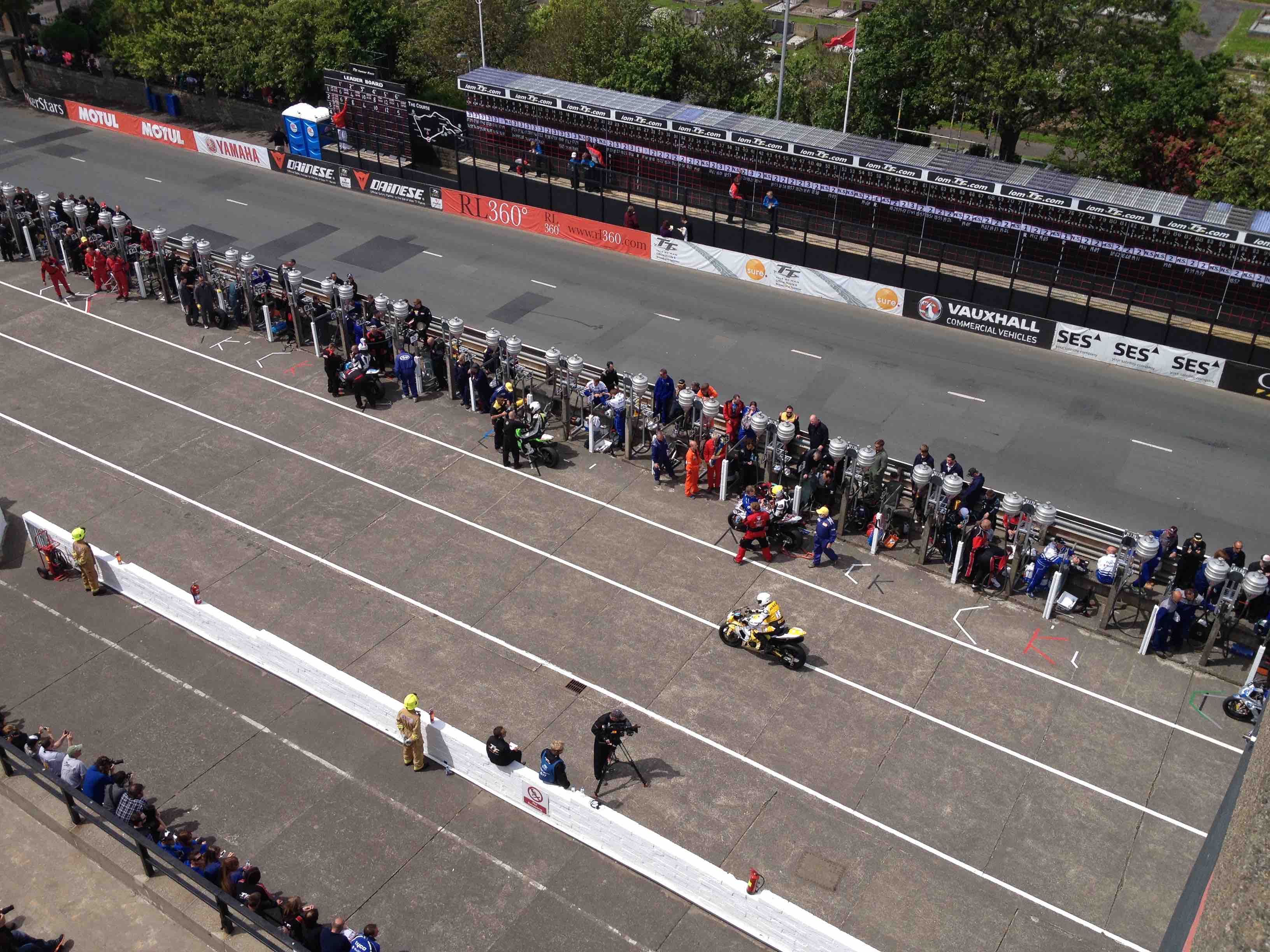 Isle of Man TT Pit Lane