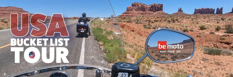 BeMoto Bucket List Motorcycle Tours - USA Banner