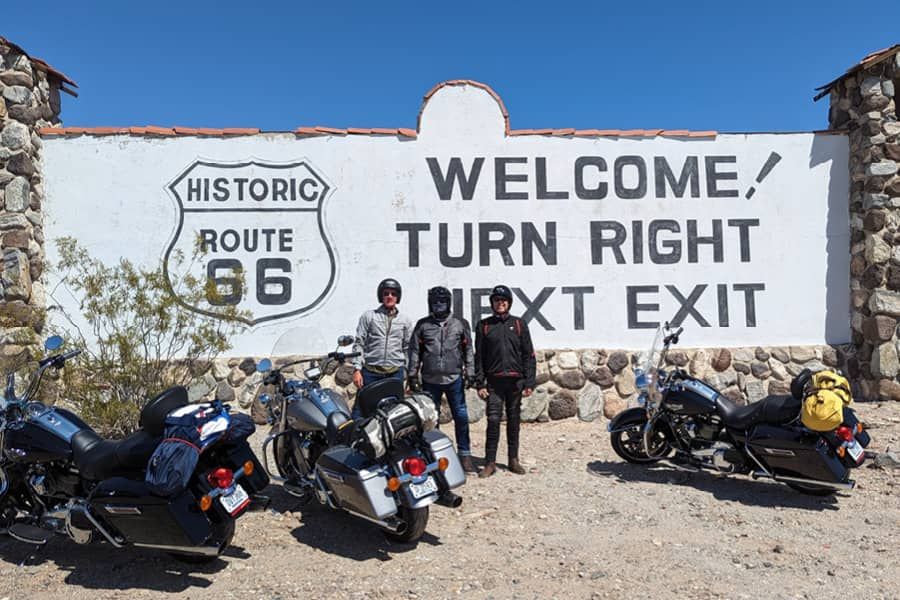USA Motorbike Tour Day 1 - Route 66 Sign
