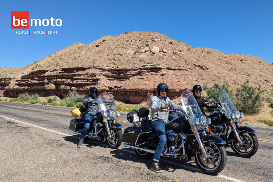 Three motorcycles in Nevada