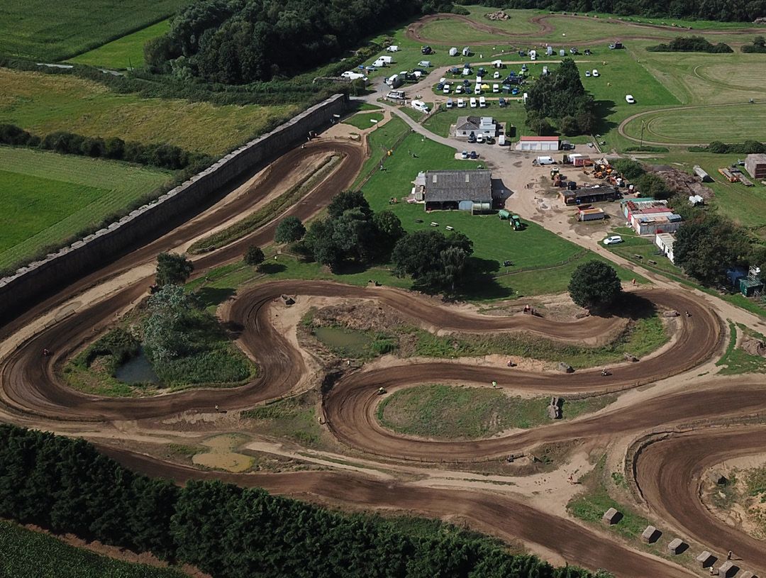 Motocross circuit from the air (drone shot)