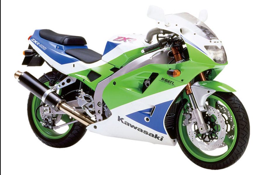 Kawasaki ZXR400 L right side studio static 