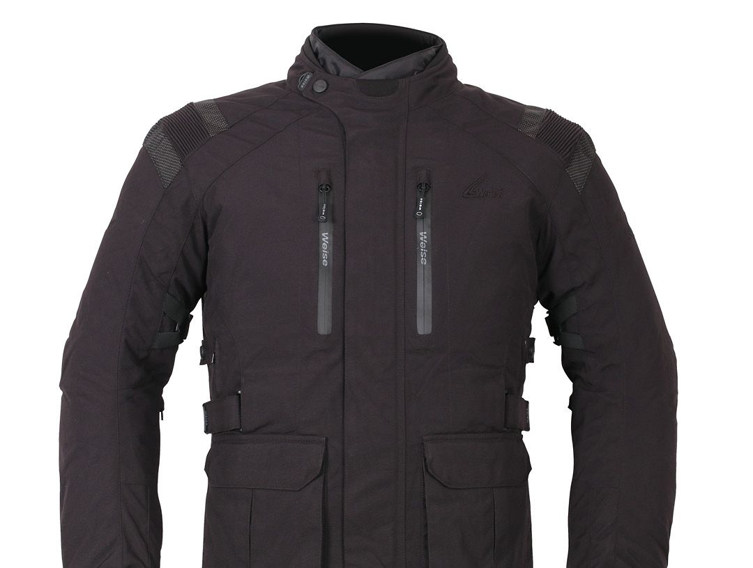 Weise Atlas Jacket in black front view