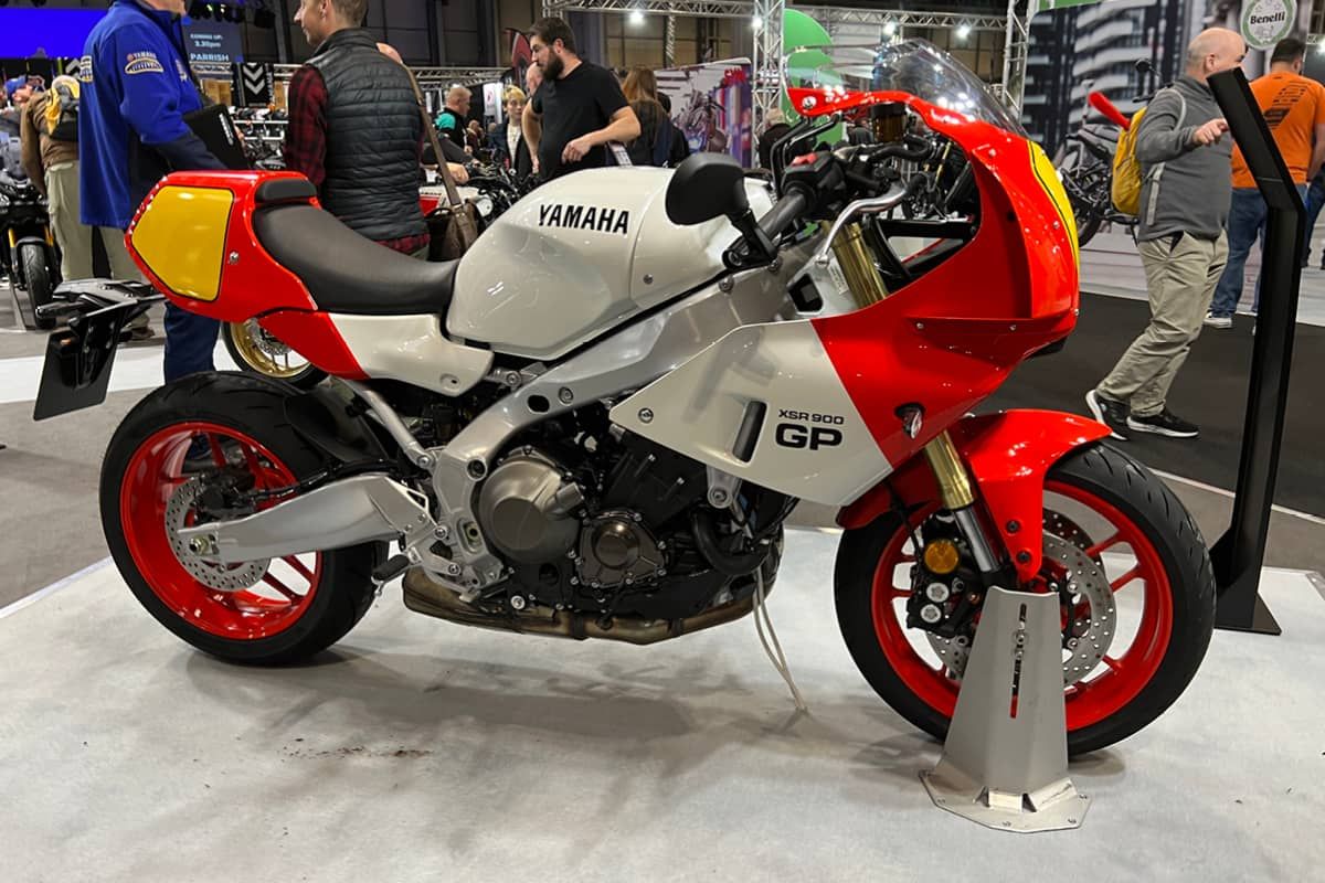 Yamaha's XSR900 GP 890cc triple on display at Motorcycle Live