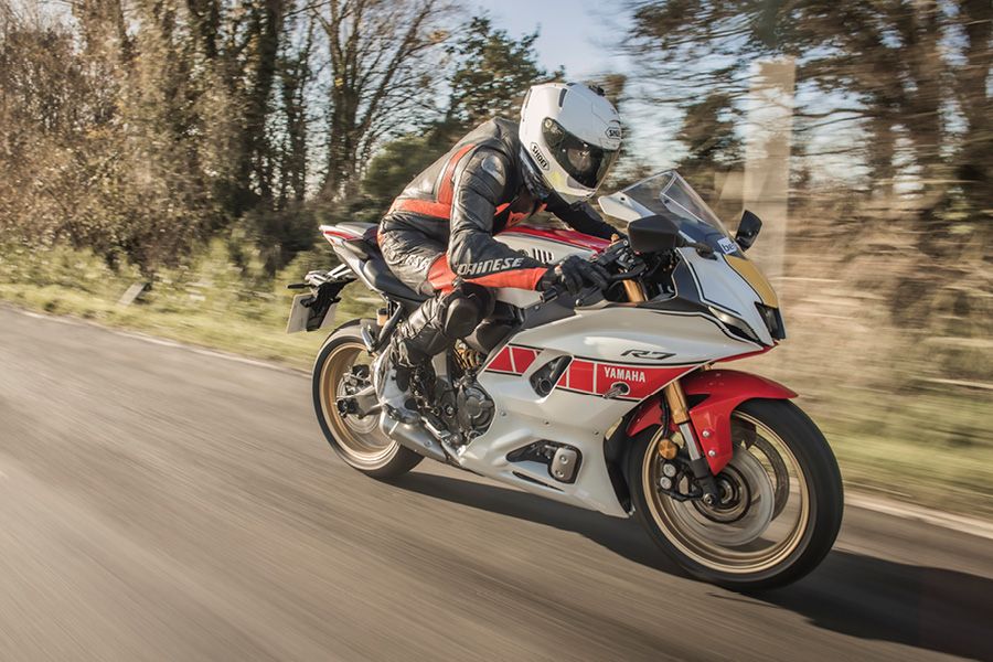 Yamaha YZF-R7 World GP 60th Anniversary road riding action photo by Jason Critchell