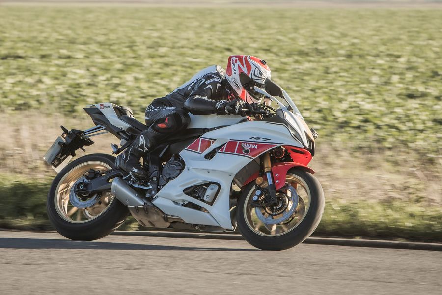 Yamaha YZF-R7 World GP 60th Anniversary road riding action photo by Jason Critchell