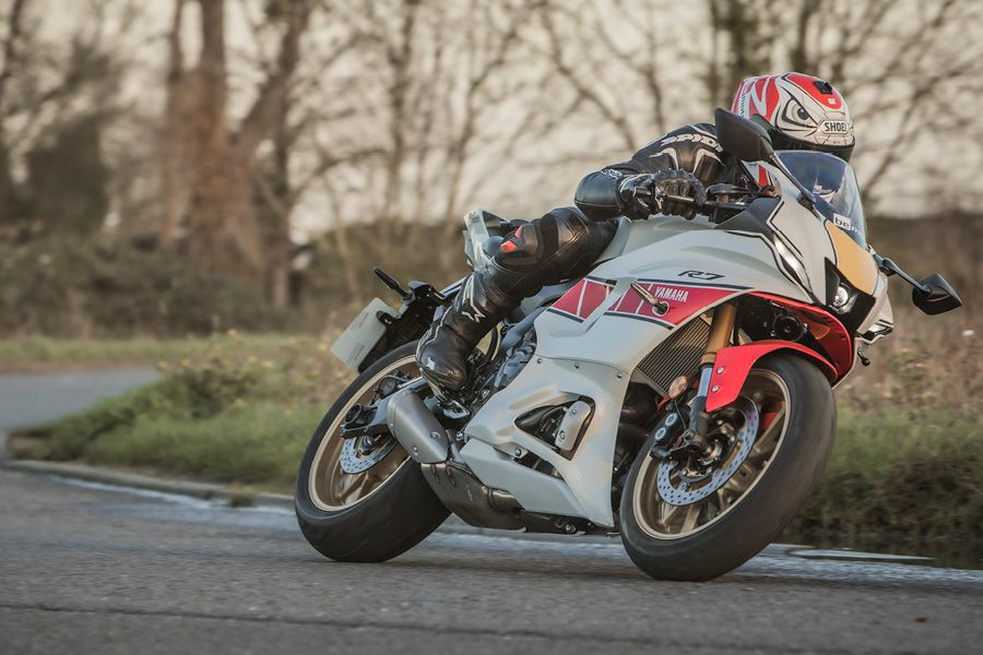 Yamaha YZF-R7 World GP 60th Anniversary road riding action photo by Jason Critchell