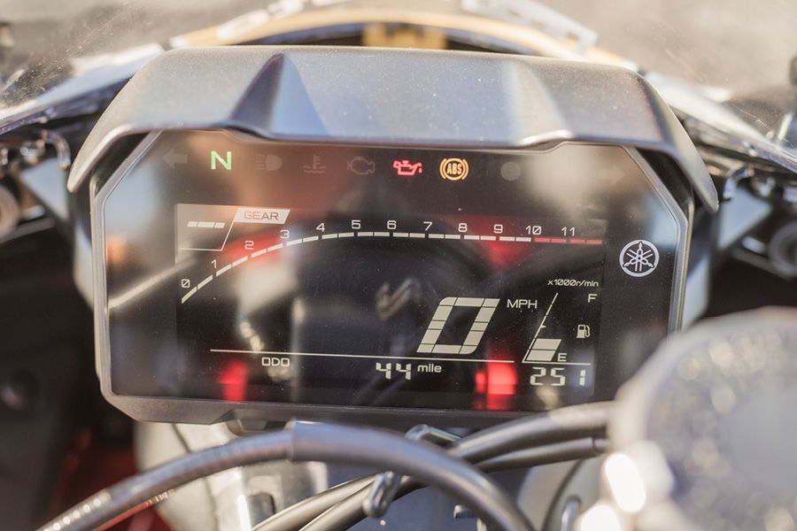 Yamaha YZF-R7 World GP 60th Anniversary clocks display 