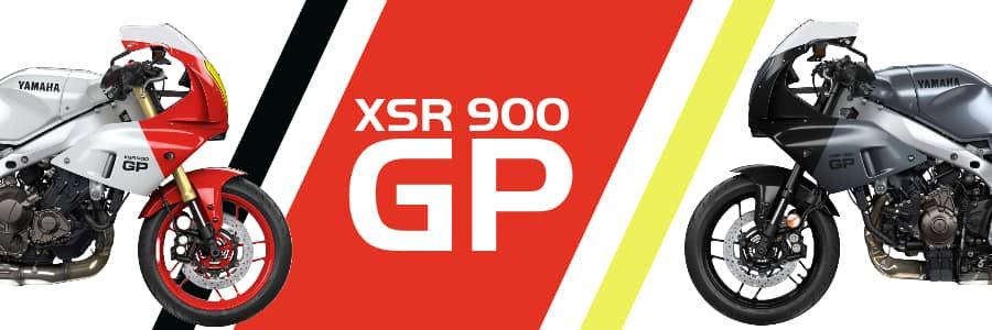 Yamaha XSR900 GP banner showing bikes in red and grey