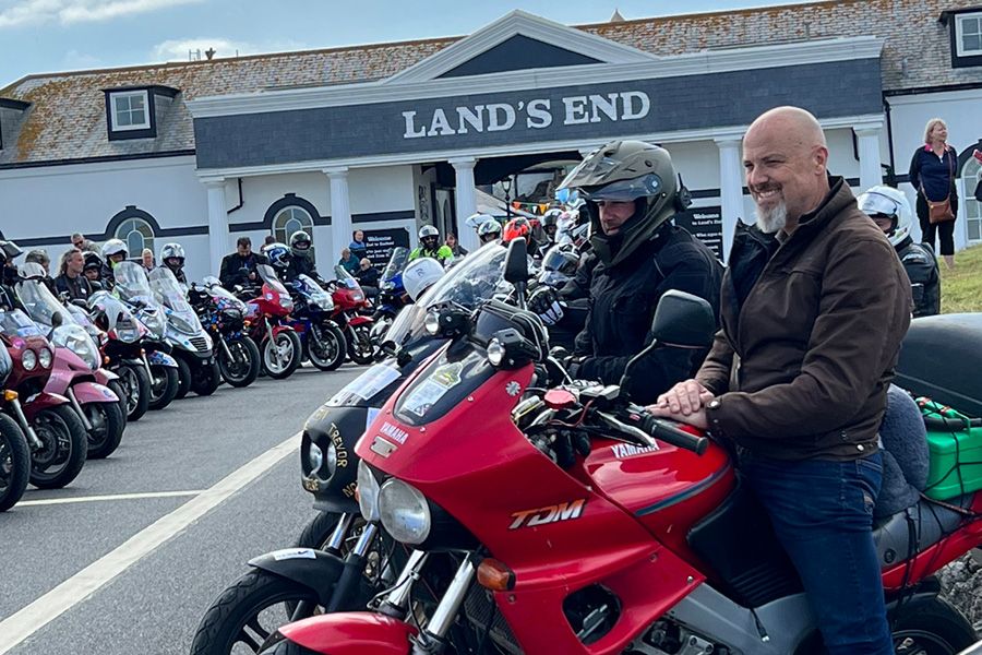 Longest Day Challenge Longest Day Up Andy C Yamaha TDM850 Lands End