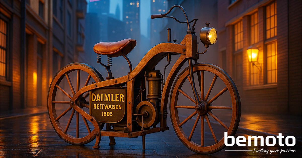 Daimler_Reitwagen_1885_BeMoto_Motorbike Insurance Specialists