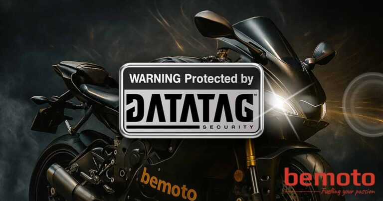 Datatag Motorbike Security in partnership with Motorbike Insurance Specialists Bemoto