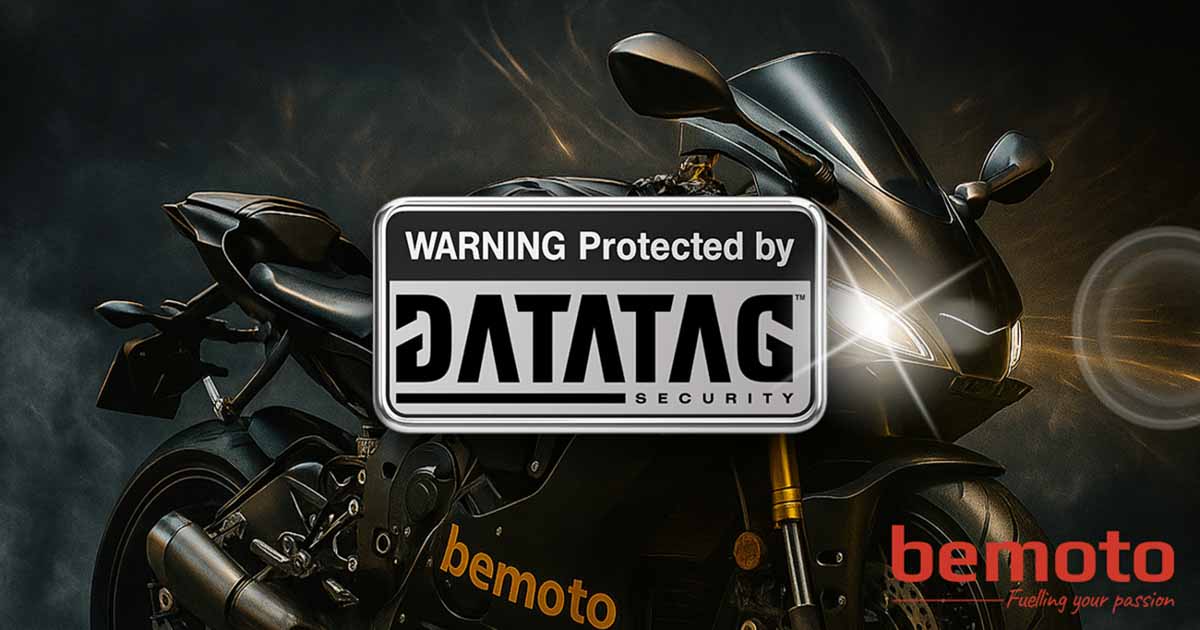 Datatag Motorbike Security in partnership with Motorbike Insurance Specialists Bemoto