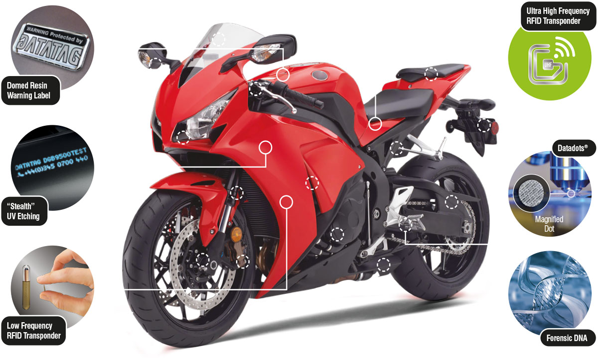 Datatag Example by BeMoto Motorbike Insurance Speciialists