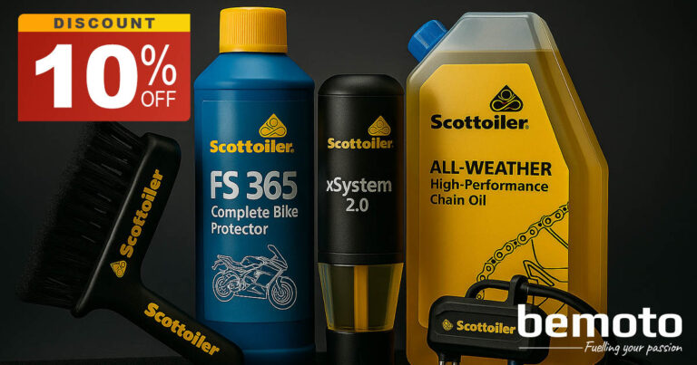 Save 10% on Scottoiler systems courtesy of Motorbike Insurance Specialists, BeMoto
