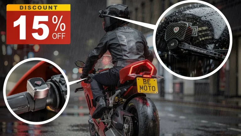 15% off Bikerguard rain defence system promotion for UK motorcyclists from Bemoto.