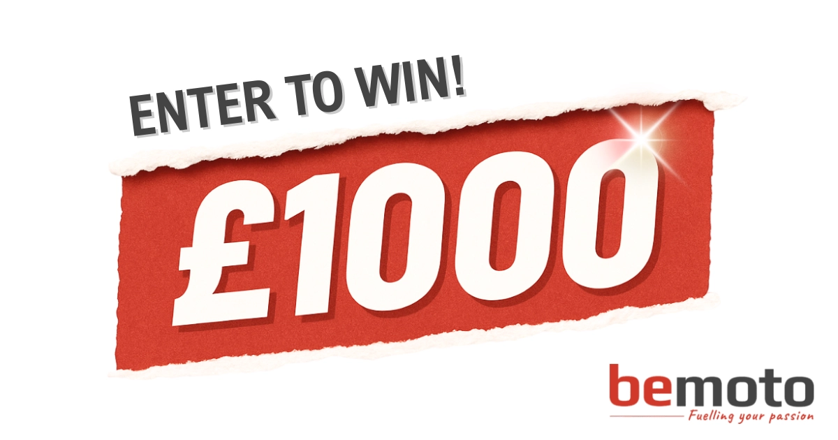 Enter to win £1000 competition graphic promoting a prize draw from Bemoto.