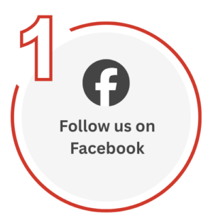 Step 1 competition graphic encouraging users to follow Bemoto on Facebook.