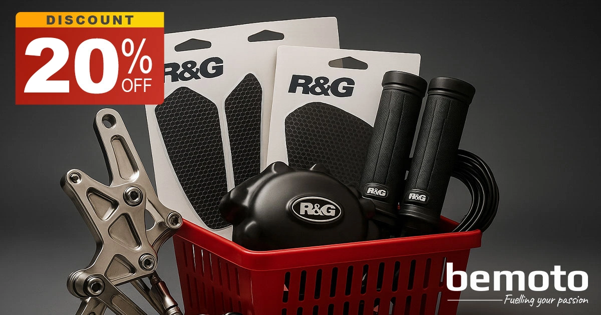 Save 10% on all R&G products courtesy of motorbike insurance specialists, BeMoto.